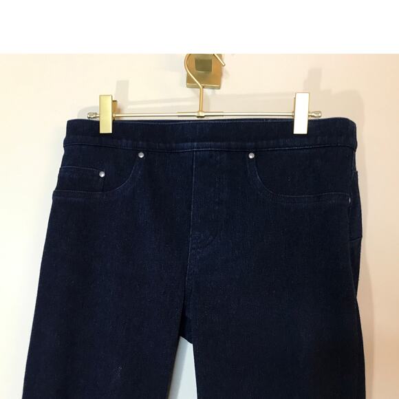 SPANX Jean-ish Dark Wash Denim Leggings M - Picture 2 of 9